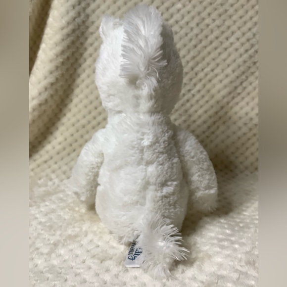 AURORA WORLD Cuddly Friends White Unicorn Plush Silver Horn Stuffed Animal Toy - Picture 4 of 8